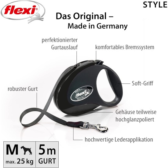 Flexi Style Band M Zwart - 5 Metres M - 5 Metres Black Flexi Style Band M Zwart - 5 Metres M - 5 Metres Black