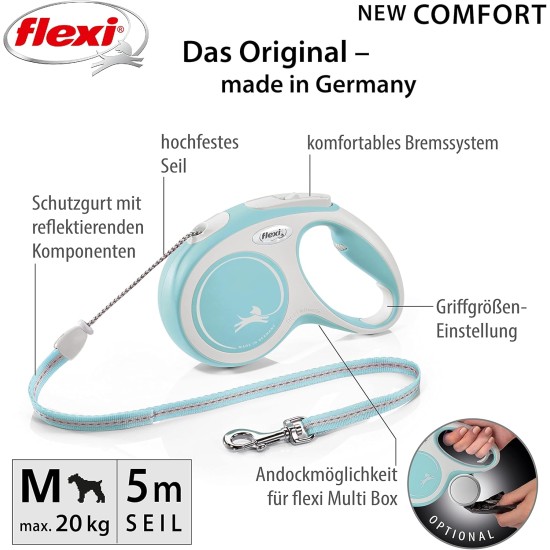 Flexible Retractable Dog Lead with Soft Grip Handle, 3 m / 5 m / 8 m / 8-20 kg Flexible Retractable Dog Lead with Soft Grip Handle, 3 m / 5 m / 8 m / 8-20 kg