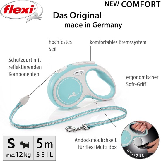 Flexible Retractable Dog Lead with Soft Grip Handle, 3 m / 5 m / 8 m / 8-20 kg Flexible Retractable Dog Lead with Soft Grip Handle, 3 m / 5 m / 8 m / 8-20 kg
