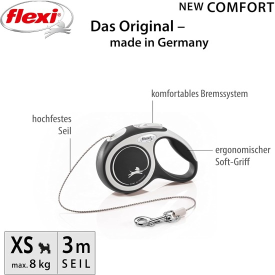 Flexible Retractable Dog Lead with Soft Grip Handle, 3 m / 5 m / 8 m / 8-20 kg Flexible Retractable Dog Lead with Soft Grip Handle, 3 m / 5 m / 8 m / 8-20 kg