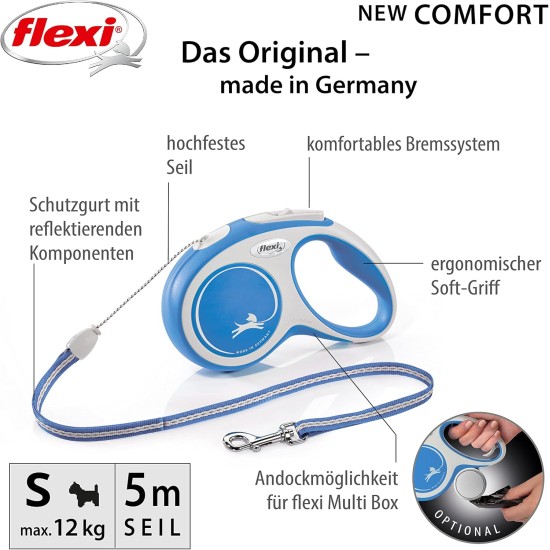 Flexible Retractable Dog Lead with Soft Grip Handle, 3 m / 5 m / 8 m / 8-20 kg Flexible Retractable Dog Lead with Soft Grip Handle, 3 m / 5 m / 8 m / 8-20 kg