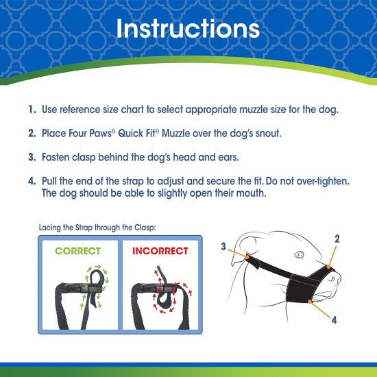 Four Paws Extra Large Quick Fit Dog Muzzle, Size 3XL Four Paws Extra Large Quick Fit Dog Muzzle, Size 3XL