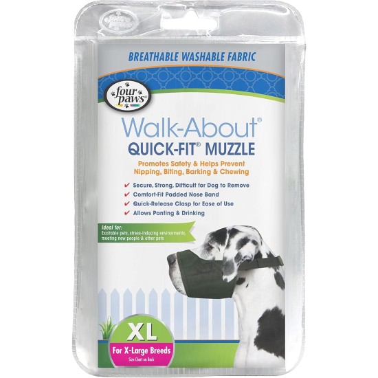 Four Paws Extra Large Quick Fit Dog Muzzle, Size 3XL Four Paws Extra Large Quick Fit Dog Muzzle, Size 3XL