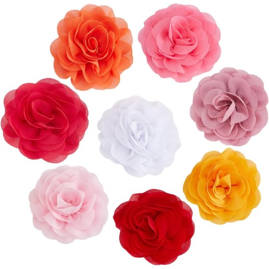 GORGECRAFT Pack of 8 8 Colours Flower Collar Pendant for Pets Colourful Polyester Flower Bows Ties Ornaments Flower Pendant for Puppies Cats Dogs Collars Grooming Decorations Accessories GORGECRAFT Pack of 8 8 Colours Flower Collar Pendant for Pets Colourful Polyester Flower Bows Ties Ornaments Flower Pendant for Puppies Cats Dogs Collars Grooming Decorations Accessories