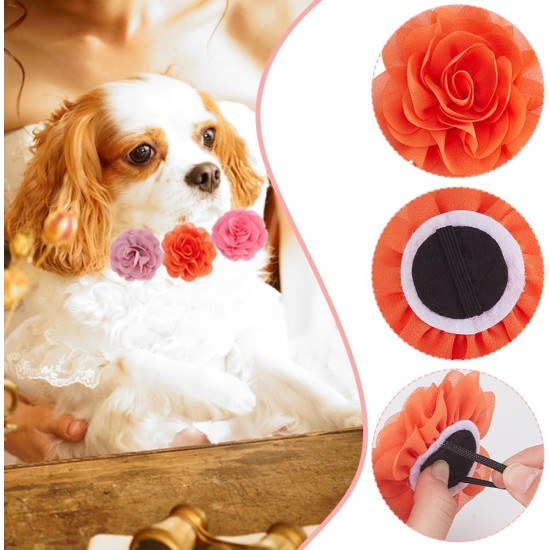 GORGECRAFT Pack of 8 8 Colours Flower Collar Pendant for Pets Colourful Polyester Flower Bows Ties Ornaments Flower Pendant for Puppies Cats Dogs Collars Grooming Decorations Accessories GORGECRAFT Pack of 8 8 Colours Flower Collar Pendant for Pets Colourful Polyester Flower Bows Ties Ornaments Flower Pendant for Puppies Cats Dogs Collars Grooming Decorations Accessories