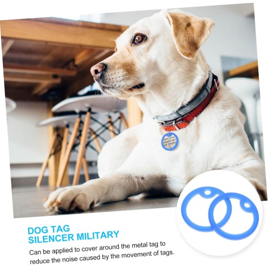 GRIRIW Silicone Dog Tag Protection Rings for Military Collars, Noise-Reducing Name Plate Covers for Pets Pack of 15 GRIRIW Silicone Dog Tag Protection Rings for Military Collars, Noise-Reducing Name Plate Covers for Pets Pack of 15