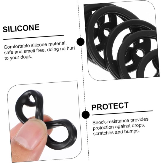 GRIRIW Silicone Dog Tag Protection Rings for Military Collars, Noise-Reducing Name Plate Covers for Pets Pack of 15 GRIRIW Silicone Dog Tag Protection Rings for Military Collars, Noise-Reducing Name Plate Covers for Pets Pack of 15