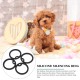 Garneck Set of 4 Silicone Dog Tags - Black - Rubber Ring for Dog Tags - Protects and Dampens Sounds from Military Dog ID Tags