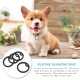 Garneck Set of 4 Silicone Dog Tags - Black - Rubber Ring for Dog Tags - Protects and Dampens Sounds from Military Dog ID Tags