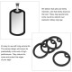 Garneck Set of 4 Silicone Dog Tags - Black - Rubber Ring for Dog Tags - Protects and Dampens Sounds from Military Dog ID Tags