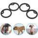 Garneck Set of 4 Silicone Dog Tags - Black - Rubber Ring for Dog Tags - Protects and Dampens Sounds from Military Dog ID Tags