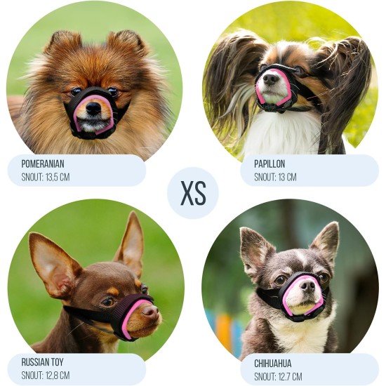 Gentle Muzzle for Dogs, Prevents Biting and Unwanted Chewing, Secure Comfort Fit, Soft Neoprene Padding, Training Guide Helps Build Bonds with Pet (XS, Pink) Gentle Muzzle for Dogs, Prevents Biting and Unwanted Chewing, Secure Comfort Fit, Soft Neoprene Padding, Training Guide Helps Build Bonds with Pet (XS, Pink)
