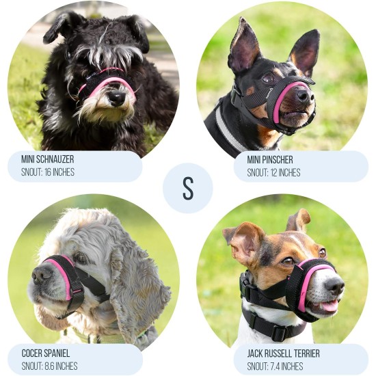 Gentle Muzzle for Dogs, Prevents Biting and Unwanted Chewing, Secure Comfort Fit, Soft Neoprene Padding, Training Guide Helps Build Bonds with Pet (XS, Pink) Gentle Muzzle for Dogs, Prevents Biting and Unwanted Chewing, Secure Comfort Fit, Soft Neoprene Padding, Training Guide Helps Build Bonds with Pet (XS, Pink)