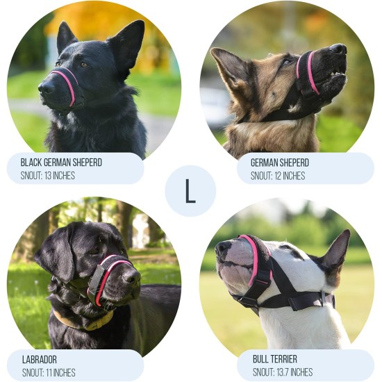 Gentle Muzzle for Dogs, Prevents Biting and Unwanted Chewing, Secure Comfort Fit, Soft Neoprene Padding, Training Guide Helps Build Bonds with Pet (XS, Pink) Gentle Muzzle for Dogs, Prevents Biting and Unwanted Chewing, Secure Comfort Fit, Soft Neoprene Padding, Training Guide Helps Build Bonds with Pet (XS, Pink)