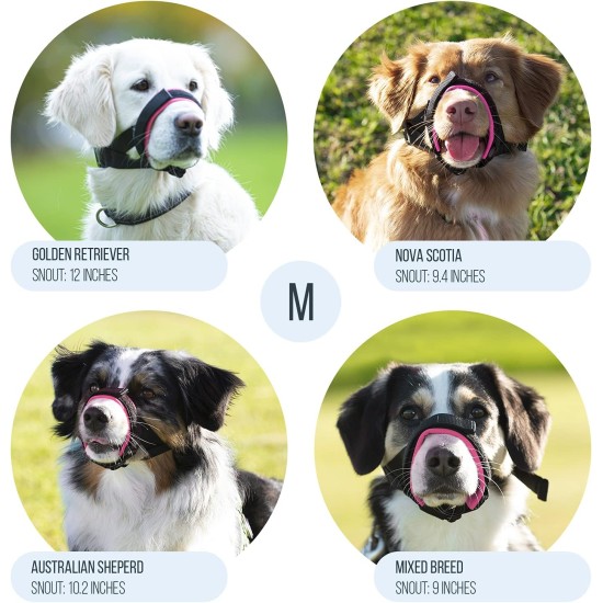 Gentle Muzzle for Dogs, Prevents Biting and Unwanted Chewing, Secure Comfort Fit, Soft Neoprene Padding, Training Guide Helps Build Bonds with Pet (XS, Pink) Gentle Muzzle for Dogs, Prevents Biting and Unwanted Chewing, Secure Comfort Fit, Soft Neoprene Padding, Training Guide Helps Build Bonds with Pet (XS, Pink)