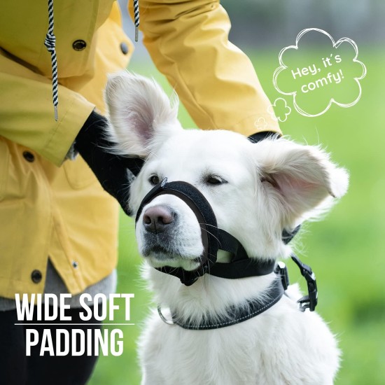 Gentle Muzzle for Dogs, Prevents Biting and Unwanted Chewing, Secure Comfort Fit, Soft Neoprene Padding, Training Guide Helps Build Bonds with Pet (XS, Pink) Gentle Muzzle for Dogs, Prevents Biting and Unwanted Chewing, Secure Comfort Fit, Soft Neoprene Padding, Training Guide Helps Build Bonds with Pet (XS, Pink)