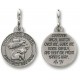 Guardian Angel Dog Pet Guard 2.5 cm Pewter Medal Pendant Collar Charm