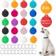 HACRAHO 20 Pieces Round Aluminum Pet ID Tags - Blank Engraved Dog Name Tags with 20 Key Rings 3.5 x 3.2 cm HACRAHO 20 Pieces Round Aluminum Pet ID Tags - Blank Engraved Dog Name Tags with 20 Key Rings 3.5 x 3.2 cm