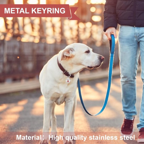 HACRAHO Dog Tags, 2 Pack Stainless Steel Emotional Support Animal Round Hanging Durable Pet ID Tags for Emotional Support HACRAHO Dog Tags, 2 Pack Stainless Steel Emotional Support Animal Round Hanging Durable Pet ID Tags for Emotional Support