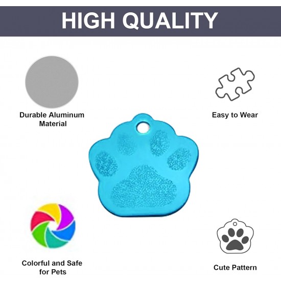 HACRAHO Personalised Dog Tags, 20 Pieces Engraved Dog Tags with Cute Patterns, Aluminum Colorful Pet Name Tag with 20 Key Rings for Dogs and Cats HACRAHO Personalised Dog Tags, 20 Pieces Engraved Dog Tags with Cute Patterns, Aluminum Colorful Pet Name Tag with 20 Key Rings for Dogs and Cats