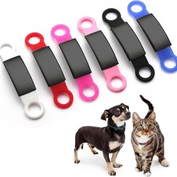 HACRAHO Pet ID Tag Slide-On 6 Pack Engraved Pet ID Tags Slide On Dog Tag for Small Medium Large Breeds