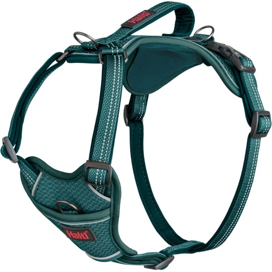 HALTI Anatomy Dog Harness with Handle - Freedom of Movement for Your Dog. 3 Leash Connection Points, Neoprene Padding, Adjustable and Reflective (XS, Teal) HALTI Anatomy Dog Harness with Handle - Freedom of Movement for Your Dog. 3 Leash Connection Points, Neoprene Padding, Adjustable and Reflective (XS, Teal)