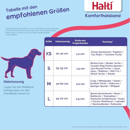 HALTI Comfort Collar - Dog Collar with Neoprene Padding, 3M Reflective Fabric and Adjustable Strap, Suitable for Medium Dogs (Medium, Black) HALTI Comfort Collar - Dog Collar with Neoprene Padding, 3M Reflective Fabric and Adjustable Strap, Suitable for Medium Dogs (Medium, Black)
