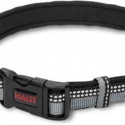 HALTI Comfort Collar - Dog Collar with Neoprene Padding, 3M Reflective Fabric and Adjustable Strap, Suitable for Medium Dogs (Medium, Black)