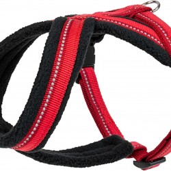 HALTI Comfy Dog Harness - Fleece Lining with 3M Reflective Fabric, Front and Back Attachments for Extra Control with a Dog Leash. Suitable for Small Dogs and Puppies (Small)
