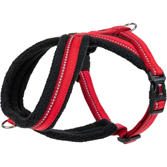 HALTI Comfy Dog Harness - Fleece Lining with 3M Reflective Fabric, Front and Back Attachments for Extra Control with a Dog Leash. Suitable for Small Dogs and Puppies (Small) HALTI Comfy Dog Harness - Fleece Lining with 3M Reflective Fabric, Front and Back Attachments for Extra Control with a Dog Leash. Suitable for Small Dogs and Puppies (Small)