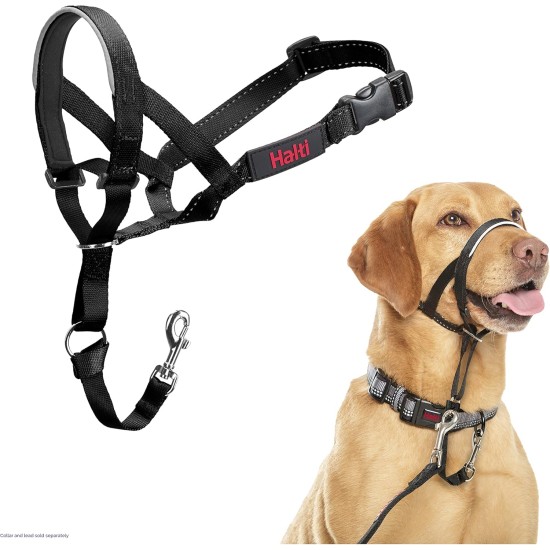 HALTI Head Harness - Prevents Your Dog from Pulling on the Lead, Easy Adjustment, Lightweight, with Padded Noseband, Anti-Pull Collar for Small Dogs (Size 1, Forest Green) HALTI Head Harness - Prevents Your Dog from Pulling on the Lead, Easy Adjustment, Lightweight, with Padded Noseband, Anti-Pull Collar for Small Dogs (Size 1, Forest Green)