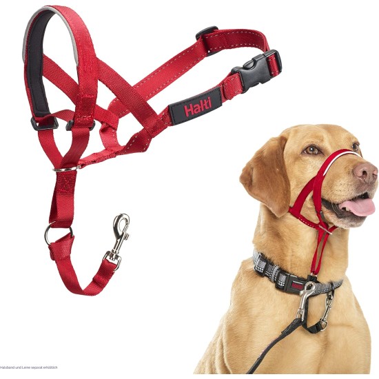 HALTI Head Harness - Prevents Your Dog from Pulling on the Lead, Easy Adjustment, Lightweight, with Padded Noseband, Anti-Pull Collar for Small Dogs (Size 1, Forest Green) HALTI Head Harness - Prevents Your Dog from Pulling on the Lead, Easy Adjustment, Lightweight, with Padded Noseband, Anti-Pull Collar for Small Dogs (Size 1, Forest Green)