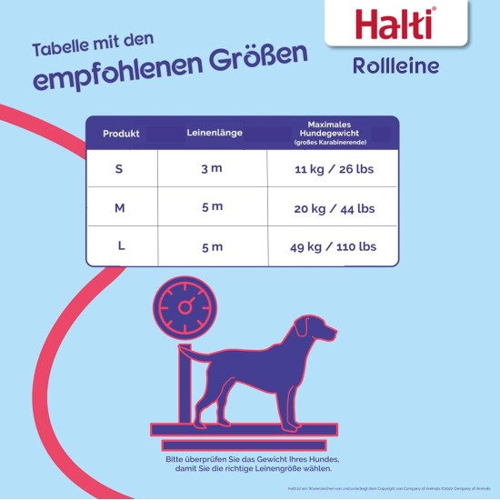 HALTI Retractable Dog Lead with Reflective Fabric, Ergonomic Soft Gel Handle and Patented Single Step Lock. Suitable for Medium Dogs (Medium, Black) HALTI Retractable Dog Lead with Reflective Fabric, Ergonomic Soft Gel Handle and Patented Single Step Lock. Suitable for Medium Dogs (Medium, Black)