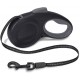 HALTI Retractable Dog Lead with Reflective Fabric, Ergonomic Soft Gel Handle and Patented Single Step Lock. Suitable for Medium Dogs (Medium, Black) HALTI Retractable Dog Lead with Reflective Fabric, Ergonomic Soft Gel Handle and Patented Single Step Lock. Suitable for Medium Dogs (Medium, Black)
