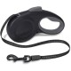 HALTI Retractable Dog Lead with Reflective Fabric, Ergonomic Soft Gel Handle and Patented Single Step Lock. Suitable for Medium Dogs (Medium, Black) HALTI Retractable Dog Lead with Reflective Fabric, Ergonomic Soft Gel Handle and Patented Single Step Lock. Suitable for Medium Dogs (Medium, Black)