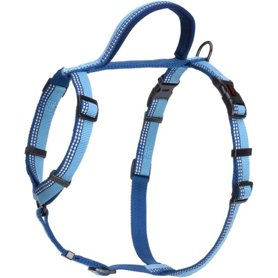 HALTI Walking Dog Harness - With Soft Neoprene Lined Handle, 5 Adjustable Straps and 3M Reflective Fabric.Suitable for Medium Dogs (Medium, Purple) HALTI Walking Dog Harness - With Soft Neoprene Lined Handle, 5 Adjustable Straps and 3M Reflective Fabric.Suitable for Medium Dogs (Medium, Purple)