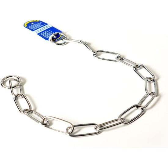 HS SPRENGER Basic Dog Collar Long Chrome Plated Steel HS SPRENGER Basic Dog Collar Long Chrome Plated Steel