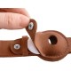 HUNTER VIBORG Dog Collar with Holder for Apple AirTag, Colour: Cognac, Robust and Soft Cowhide Leather, Integrated AirTag Holder, High Quality, Made in Germany, Size: 45