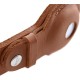 HUNTER VIBORG Dog Collar with Holder for Apple AirTag, Colour: Cognac, Robust and Soft Cowhide Leather, Integrated AirTag Holder, High Quality, Made in Germany, Size: 45