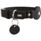 HUNTER VIBORG Dog Collar with Holder for Apple AirTag, Colour: Cognac, Robust and Soft Cowhide Leather, Integrated AirTag Holder, High Quality, Made in Germany, Size: 45