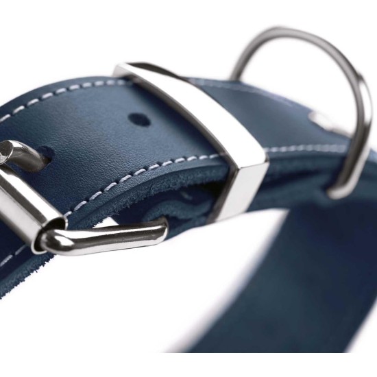 Hunter Aalborg Special Dog Collar with Robust Soft Cowhide Leather and Stylish Stitching Hunter Aalborg Special Dog Collar with Robust Soft Cowhide Leather and Stylish Stitching