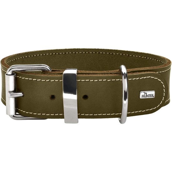 Hunter Aalborg Special Dog Collar with Robust Soft Cowhide Leather and Stylish Stitching Hunter Aalborg Special Dog Collar with Robust Soft Cowhide Leather and Stylish Stitching