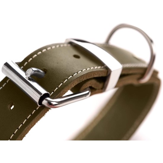 Hunter Aalborg Special Dog Collar with Robust Soft Cowhide Leather and Stylish Stitching Hunter Aalborg Special Dog Collar with Robust Soft Cowhide Leather and Stylish Stitching