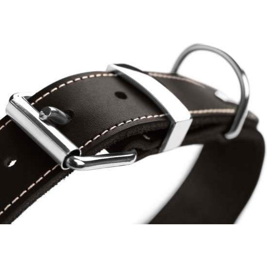 Hunter Aalborg Special Dog Collar with Robust Soft Cowhide Leather and Stylish Stitching Hunter Aalborg Special Dog Collar with Robust Soft Cowhide Leather and Stylish Stitching