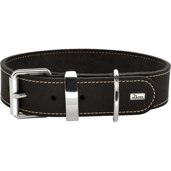 Hunter Aalborg Special Dog Collar with Robust Soft Cowhide Leather and Stylish Stitching Hunter Aalborg Special Dog Collar with Robust Soft Cowhide Leather and Stylish Stitching