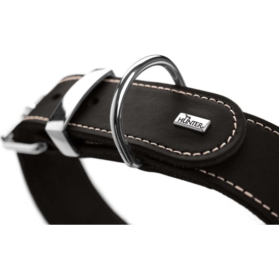 Hunter Aalborg Special Dog Collar with Robust Soft Cowhide Leather and Stylish Stitching Hunter Aalborg Special Dog Collar with Robust Soft Cowhide Leather and Stylish Stitching