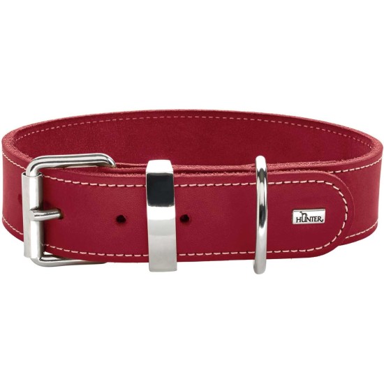 Hunter Aalborg Special Dog Collar with Robust Soft Cowhide Leather and Stylish Stitching Hunter Aalborg Special Dog Collar with Robust Soft Cowhide Leather and Stylish Stitching