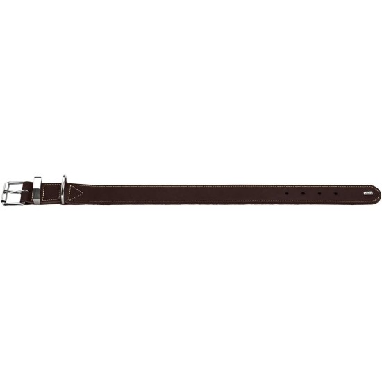 Hunter Aalborg Special Dog Collar with Robust Soft Cowhide Leather and Stylish Stitching Hunter Aalborg Special Dog Collar with Robust Soft Cowhide Leather and Stylish Stitching