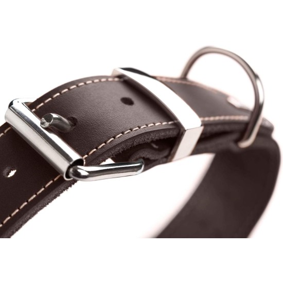 Hunter Aalborg Special Dog Collar with Robust Soft Cowhide Leather and Stylish Stitching Hunter Aalborg Special Dog Collar with Robust Soft Cowhide Leather and Stylish Stitching