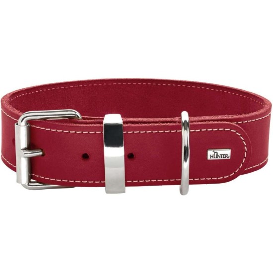 Hunter Aalborg Special Dog Collar with Robust Soft Cowhide Leather and Stylish Stitching Hunter Aalborg Special Dog Collar with Robust Soft Cowhide Leather and Stylish Stitching